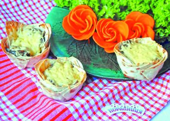 Кошики із лаваша з грибами