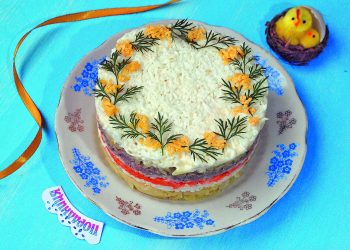 Весняний салат «Мімоза» з сиром