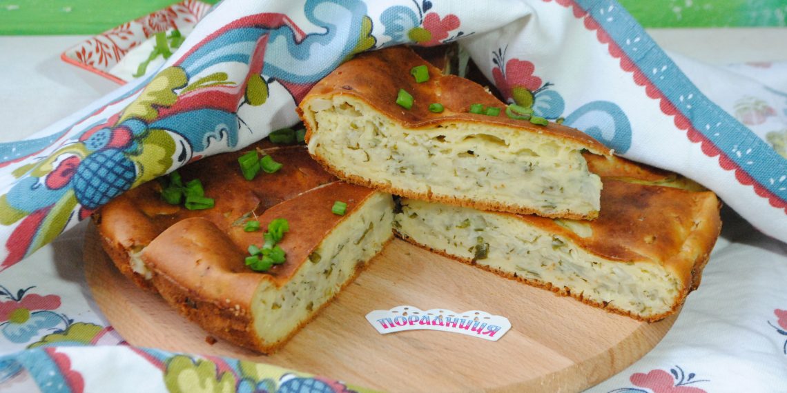 «Лінивий» пиріг з молодою капустою