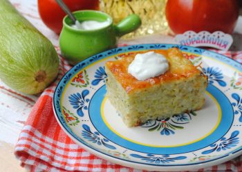 Рисово-кабачкова запіканка під сирною скоринкою