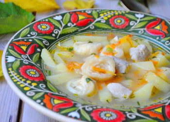 Суп з сирними галушками