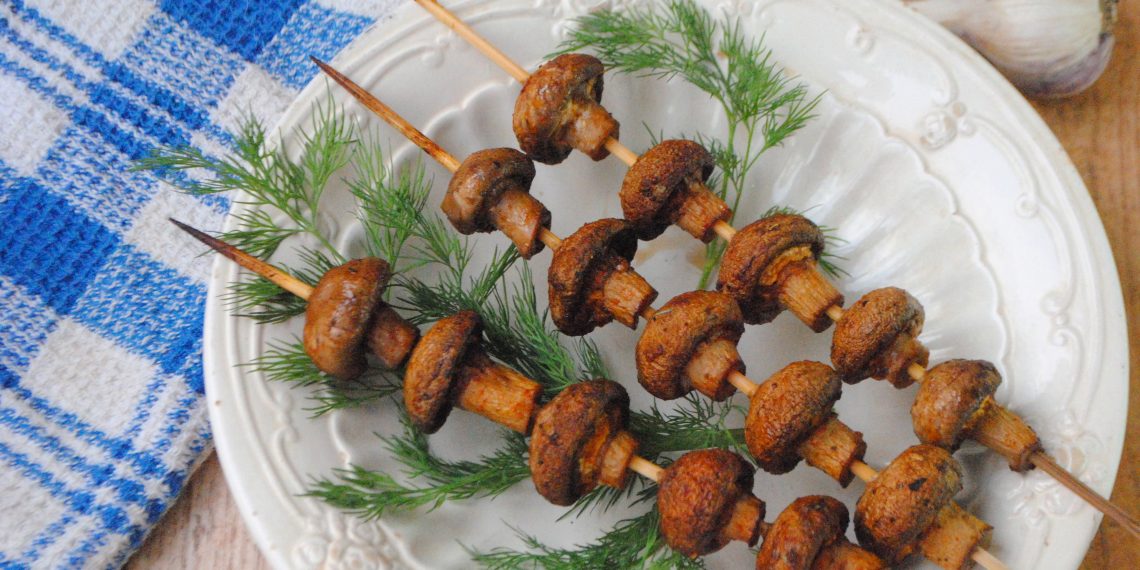 Шашлички з печериць