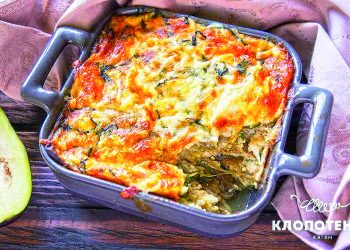 Запіканка з баклажанів з сиром від Євгена Клопотенка