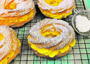 Заварні тістечка з сирним кремом