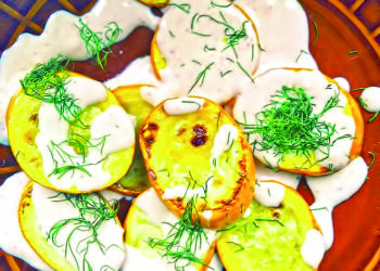 Смажені кабачки з часниковим соусом