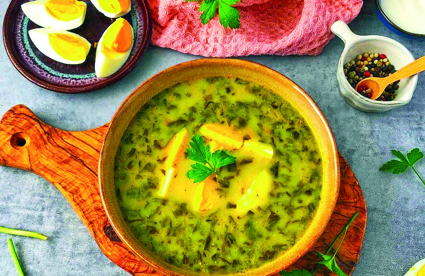 Щавлевий суп із вершковим сиром