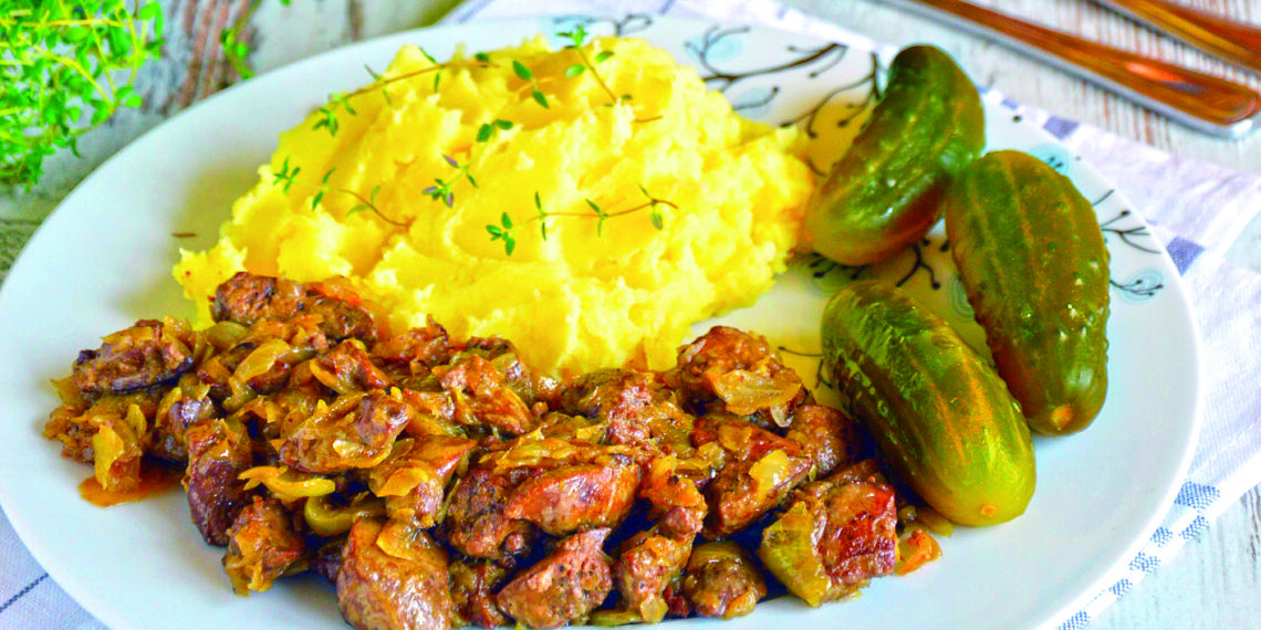 Печінка в сметанно-гірчичній підливці