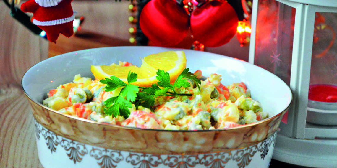 Святковий салат з печінки