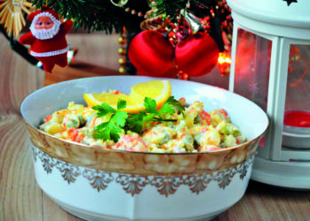 Святковий салат з печінки