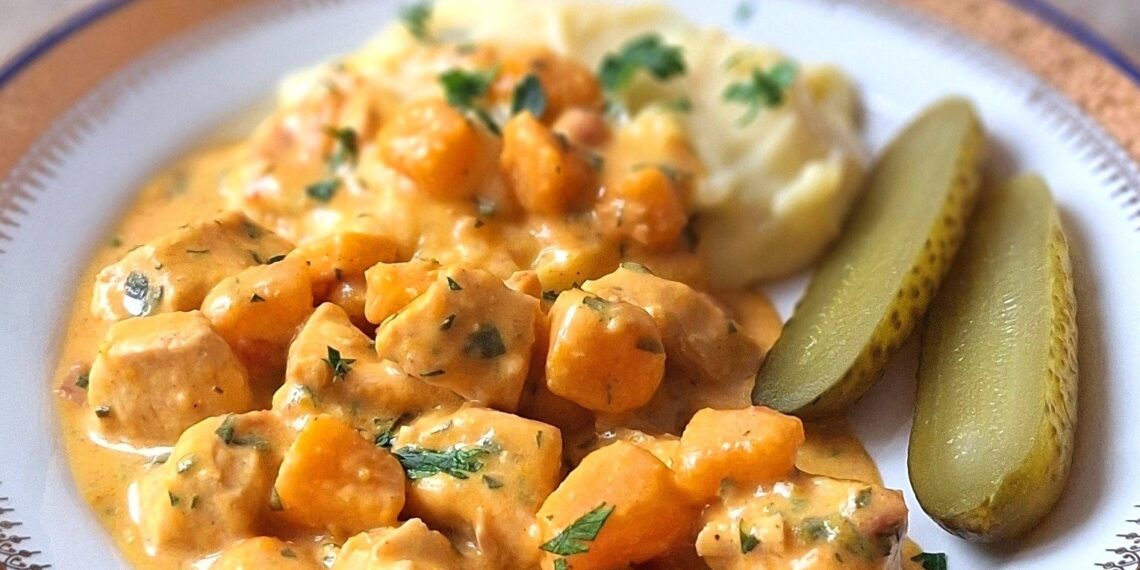 Гарбузовий гуляш у вершковому соусі