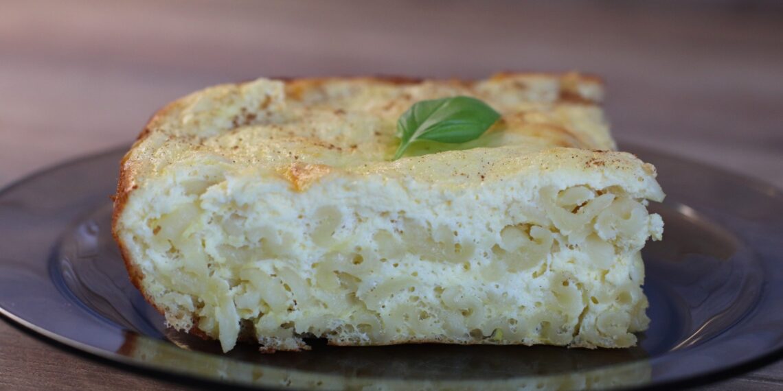 Запіканка з макаронами та сирним кремом