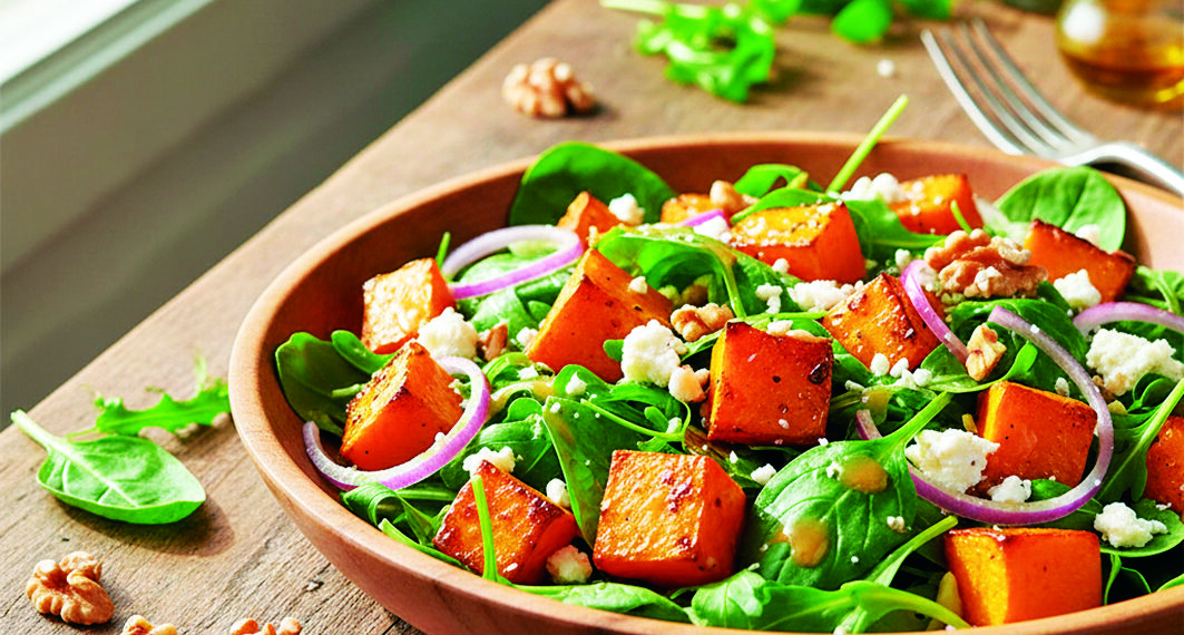 Запечений гарбуз у салаті