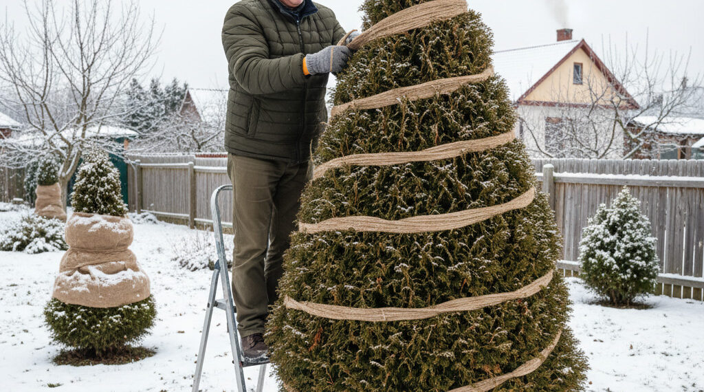 Тую на зиму підв’яжіть