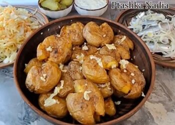 Побита запечена картопля в мундирі