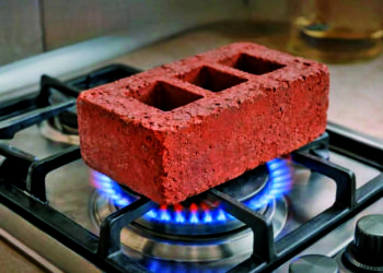 Цеглина на газу оселю не обігріє